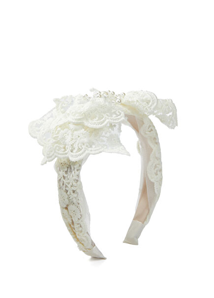 Ecru Kids Lace Crown