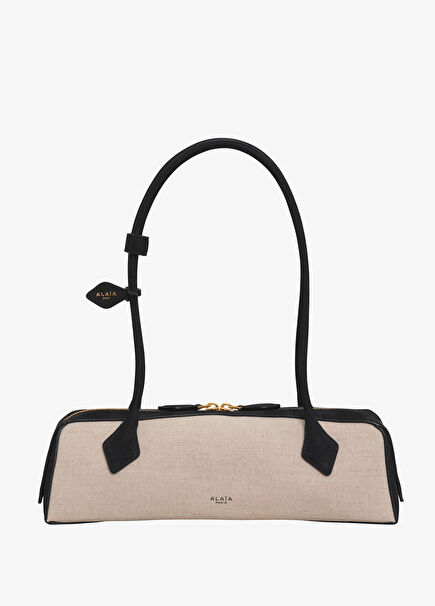 Le Teckel Medium Siyah Kadın Keten Çanta