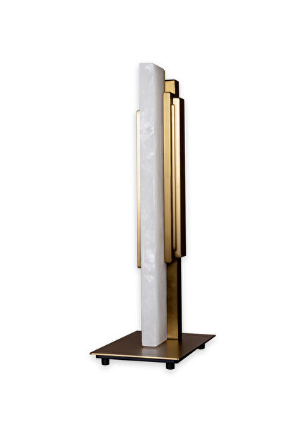Gabon White Marble Led Table Lamp