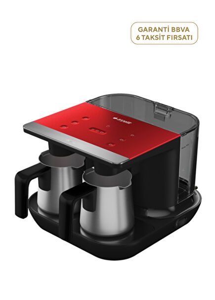TKM 9961 L Grounds Red Turkish Coffee Machine