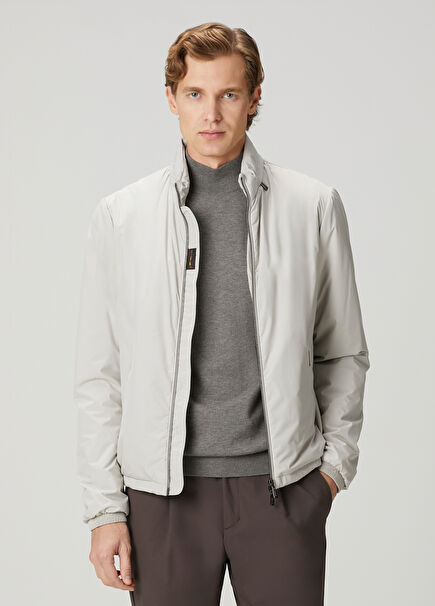 Stazio Kırık Beyaz Kapüşonlu Mont