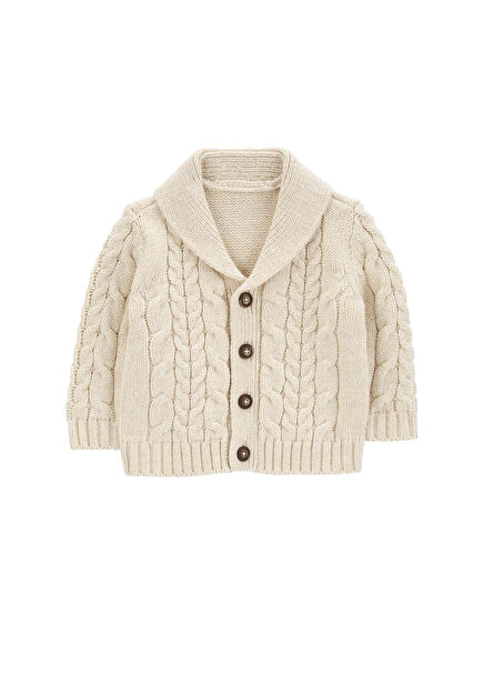 Grey Long Sleeve Baby Boy Cardigan