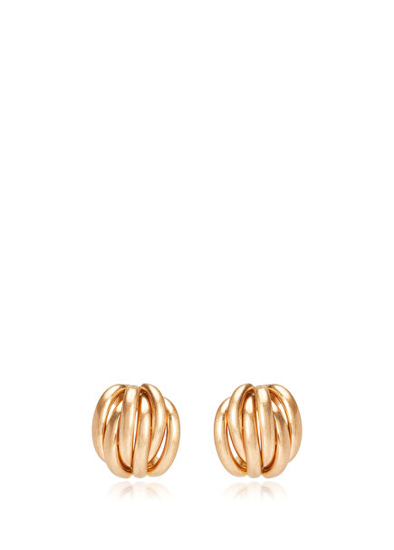 Gold Interlocking Women's Earrings