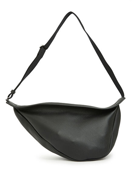 Slouchy Banana Large Siyah Kadın Deri Çanta