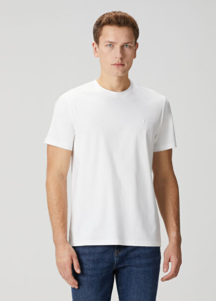 Kırık Beyaz Basic T-shirt