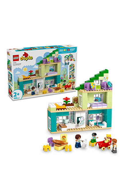 Duplo Kasabası 3’ü 1 Arada Figürlü Modern Aile Evi 166 Parça 2+ Yaş Yapı Oyuncağı 10470