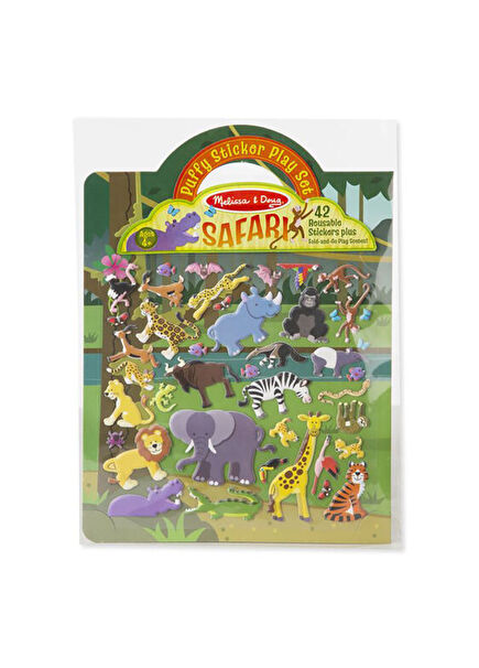 Embossed Peel & Stick Safari Sticker Set