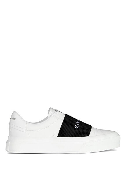 Siyah Beyaz Kadın Deri Sneaker