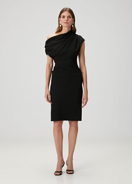 Black Midi Cocktail Dress