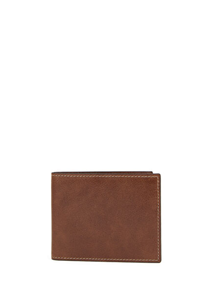 Taba Kontrast Dikişli Erkek Deri Cüzdan