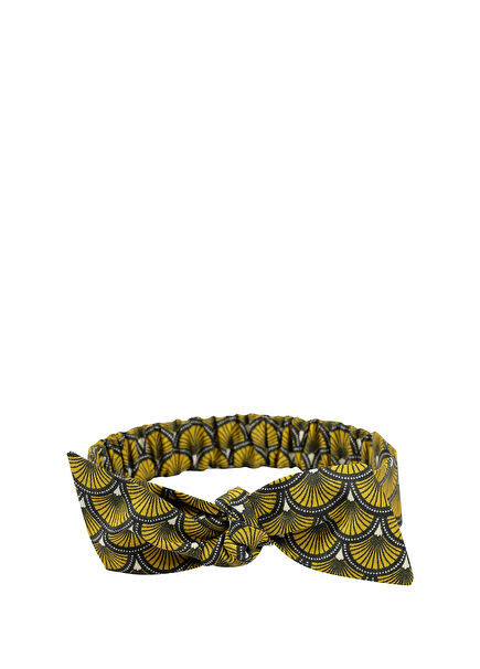 Sunmermaid Sarı Desenli Kız Çocuk Saç Bandı