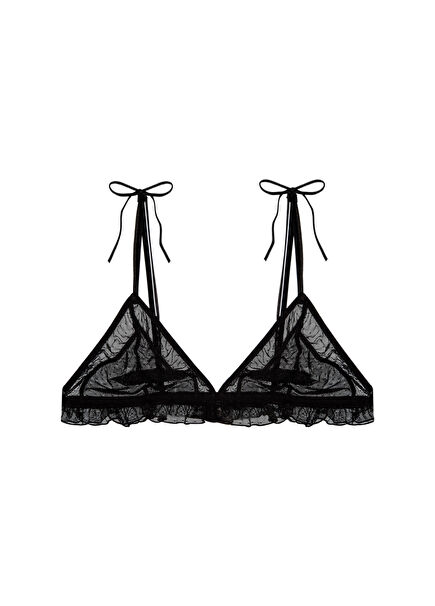 Juliette Siyah Tül Kadın Bralet