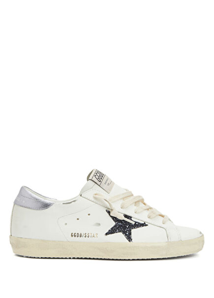 Super Star Black & White Women's Leather Sneakers