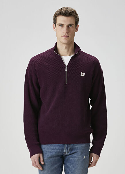 Purple Textured Sweater