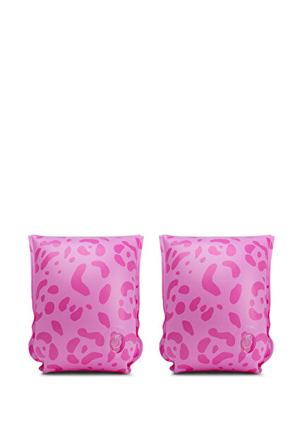 Pink Leopard 2-6 Years Old Pink Girl Inflatable Swimming Sleeve