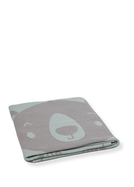 Teddy Bear Organic Cotton Knitwear Baby Blanket