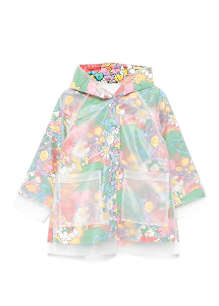 Multi-Colored Floral Girls Coat