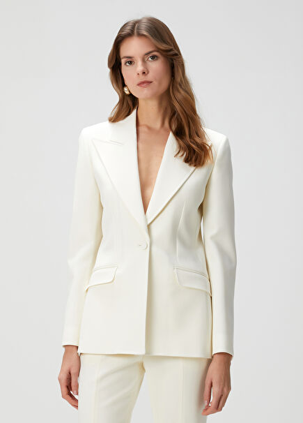 Leiva Bone Wool Blazer