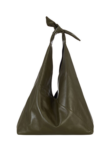 Ritz Green Leather Maxi Women's Shoulder Bag