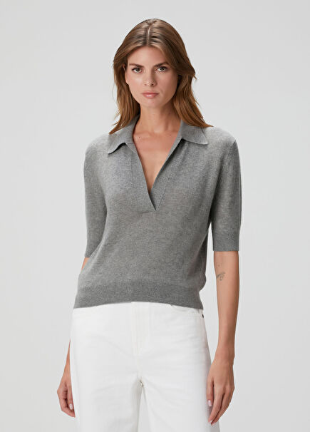 Shrunken Jo Grey Cashmere Sweater