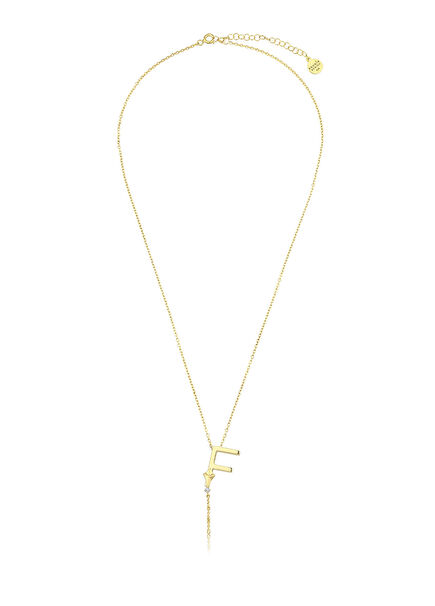 Deniz F Harfi Gold 14 Ayar Altın Kadın Kolye