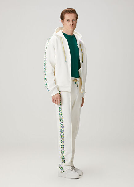 Beyaz Organik Pamuk Eşofman Altı