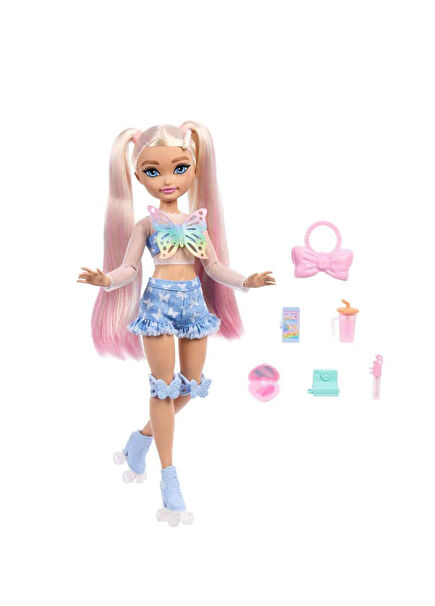 Dream Besties Paten Partisi Malibu Bebek ve Aksesuarları JFX96