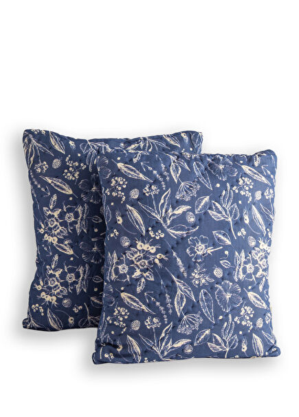 Plume Floral Patterned Handmade Decorative 2-Piece Pillowcase