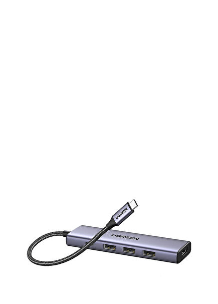 5-in-1 USB-C 100W PD 4K HDMI Grey Hub Adapter