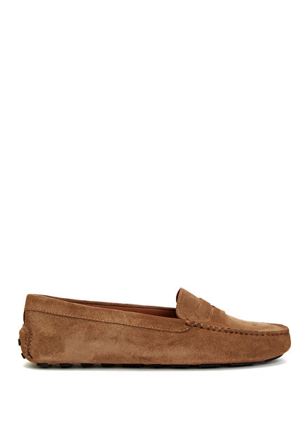 Taba Kadın Süet Loafer