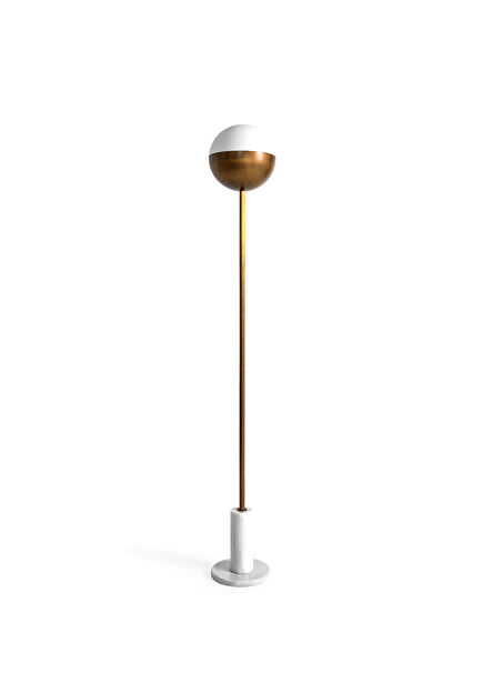Famed Metal Marble Floor Lamp
