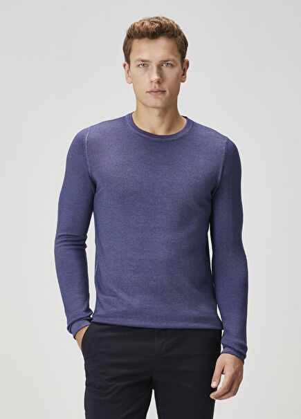 Blue Merino Wool Sweater