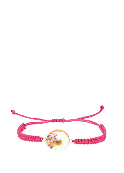 Beyaz Donut Detaylı Kız Çocuk Bileklik