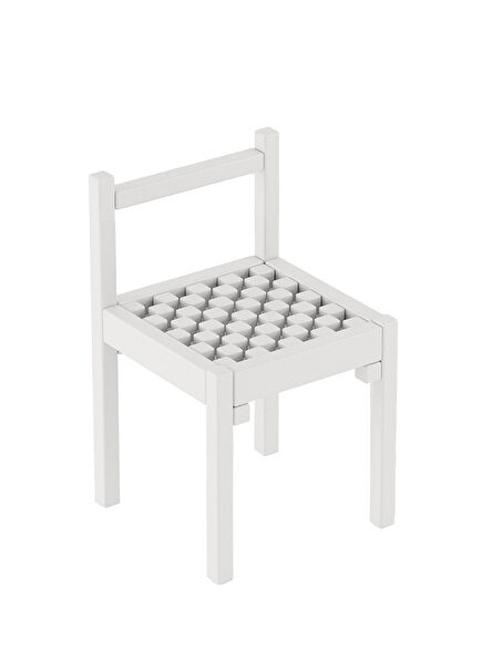 Flexa Beyaz Ahşap Mini Çocuk Çalışma Sandalyesi