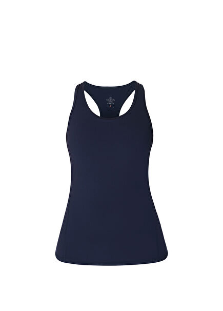 Power Medium Impact Gym Tank Navy Blue Women's Sports Tank Top