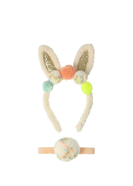 Tavşan Temalı Ponponlu Kulaklı Kız Çocuk Taç