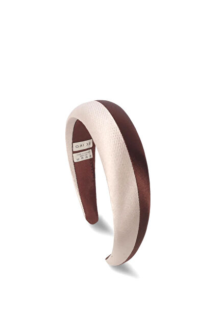 Hybrid Loretha Kahverengi Bej İpek Kumaş Kadın Taç