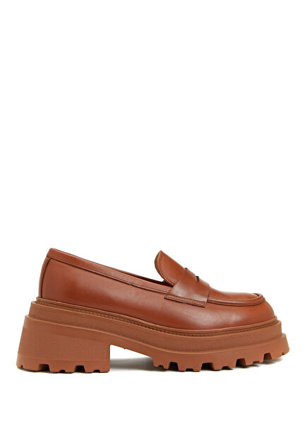 Tan Women's Leather Loafer