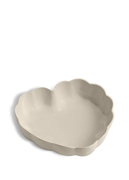 Madeleine Heart Shaped Ecru Ceramic Baking Dish