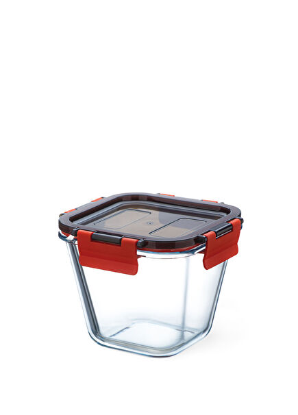 Clear Glass Square Deep Storage Container