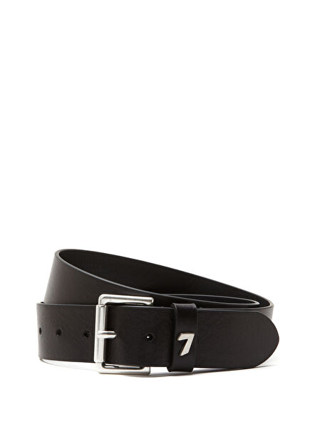 Black Men's Leather Belt