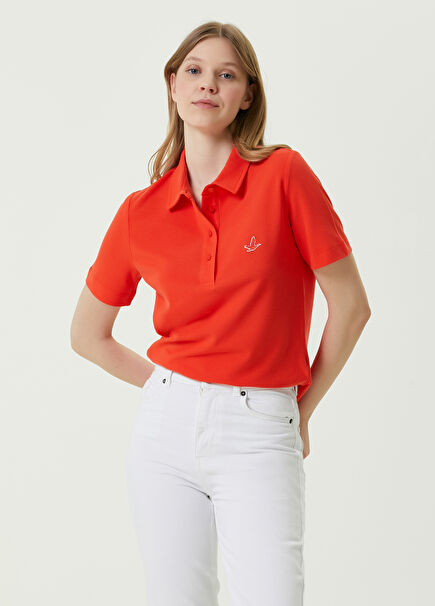 Mercan Polo Yaka Pike Dokulu T-shirt