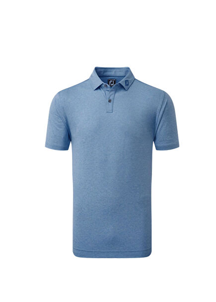 Heather Self Cobalt Polo Collar Short Sleeve Men's Golf T-Shirt