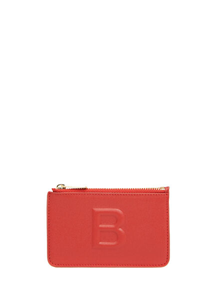 Bea Red Women's Leather Card Holder