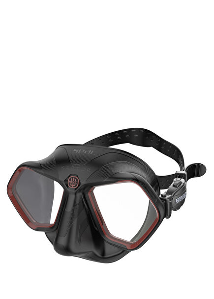 Raptor Siyah Silikon Kırmızı Dalış Maskesi