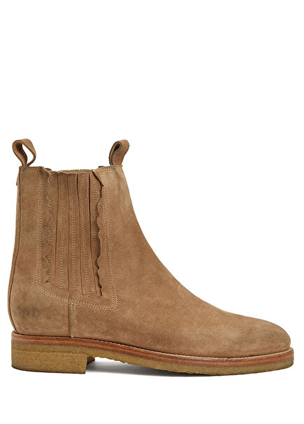 Chelsea Beige Men's Leather Boots