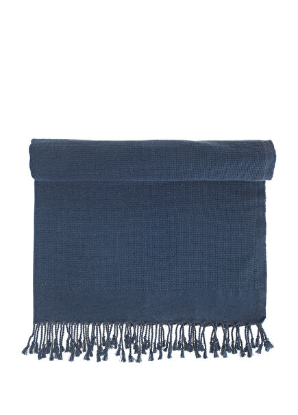 Hasır Pamuklu Taşlamalı Laci̇vert Peştemal 90x170 cm