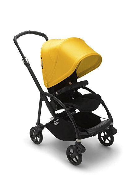 Bee6 Black Yellow Tek Elle Katlanabilen Bebek Arabası