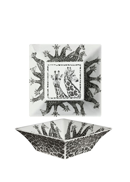 Wild Spirit Beyaz Fine Bone Zürafa Kare Kase
