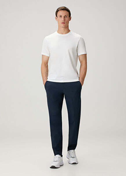 Slim Fit ABC Lacivert Pantolon